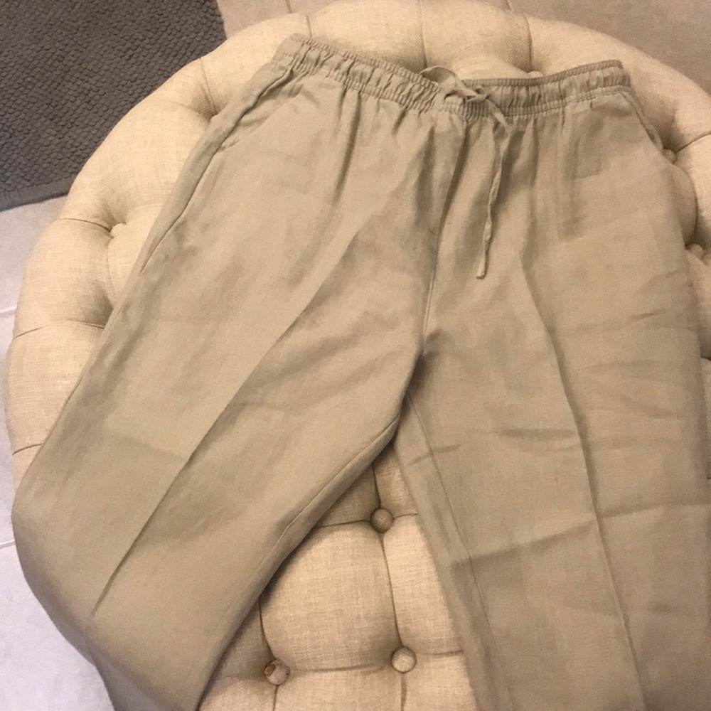 Khaki Linen Pants